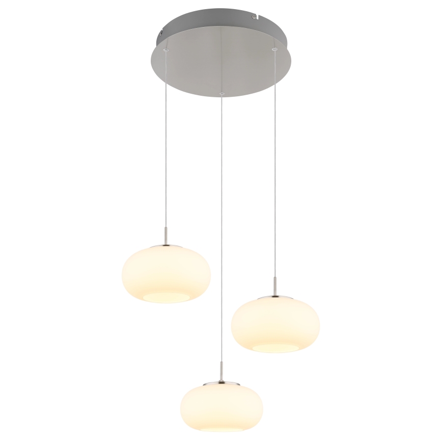 Globo - LED ljuskrona med textilsladd 3xLED/6W/230V