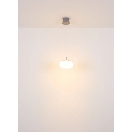 Globo - LED ljuskrona med textilsladd LED/6W/230V vit