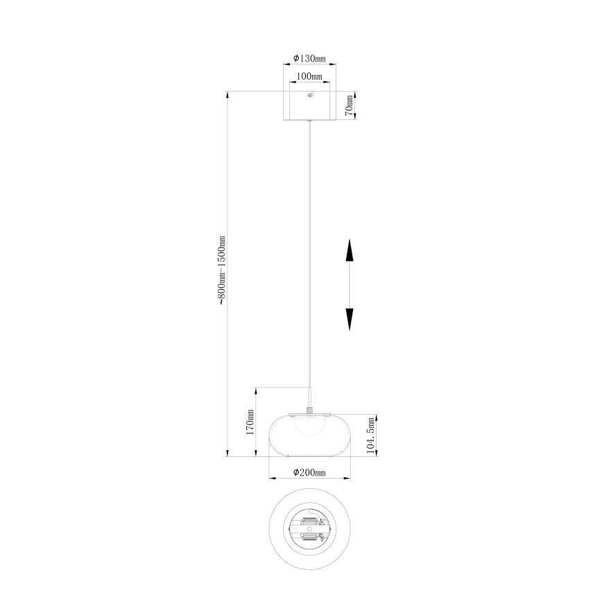 Globo - LED ljuskrona med textilsladd LED/6W/230V vit