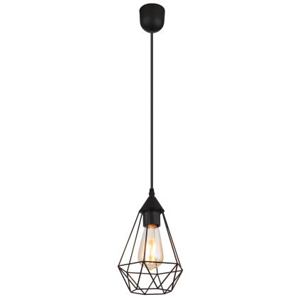 Globo - Ljuskrona med textilsladd 1xE27/60W/230V diameter 17 cm