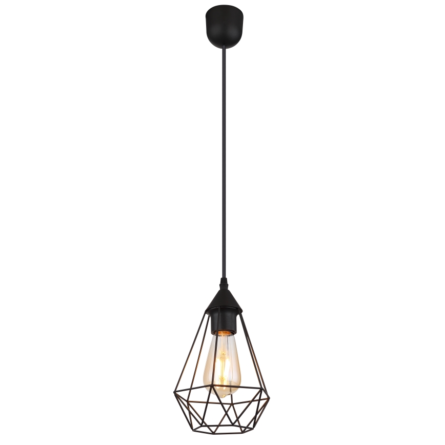Globo - Ljuskrona med textilsladd 1xE27/60W/230V diameter 17 cm