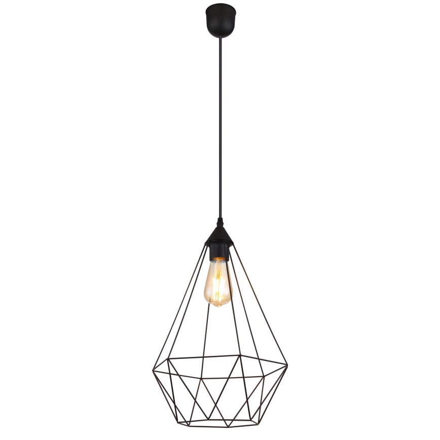 Globo - Ljuskrona med textilsladd 1xE27/60W/230V diameter 30 cm