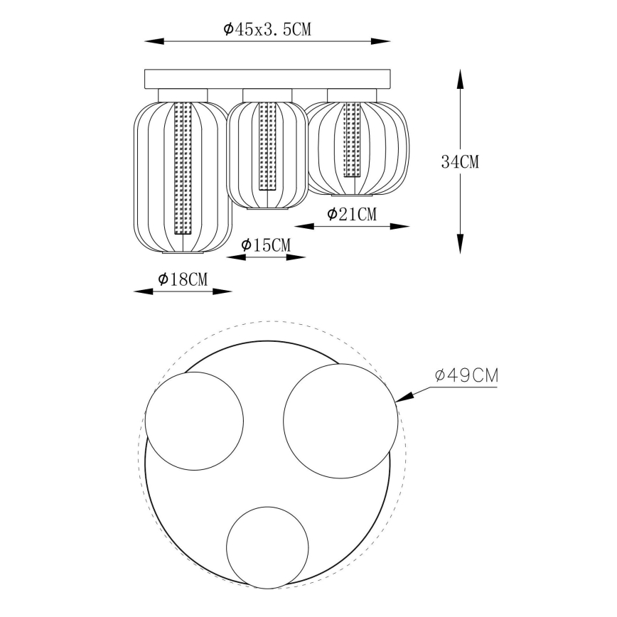 Globo - LED taklampa LED/23W/230V