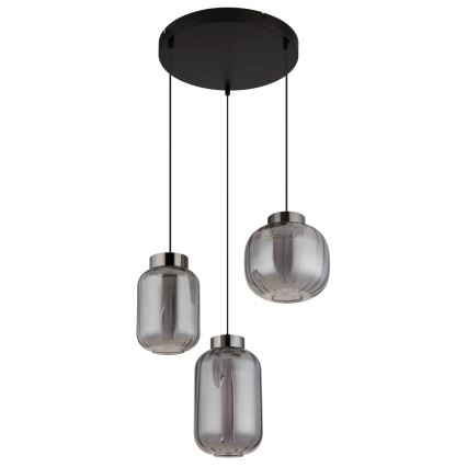 Globo - LED ljuskrona med textilsladd LED/23W/230V