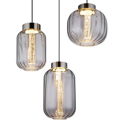 Globo - LED ljuskrona med textilsladd LED/23W/230V
