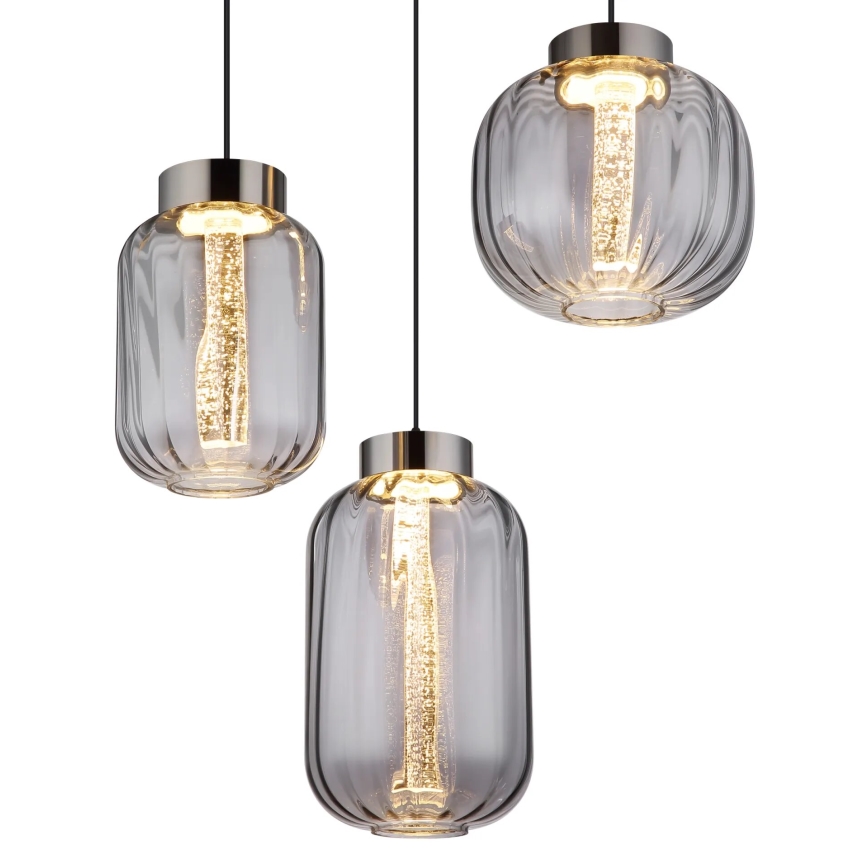 Globo - LED ljuskrona med textilsladd LED/23W/230V