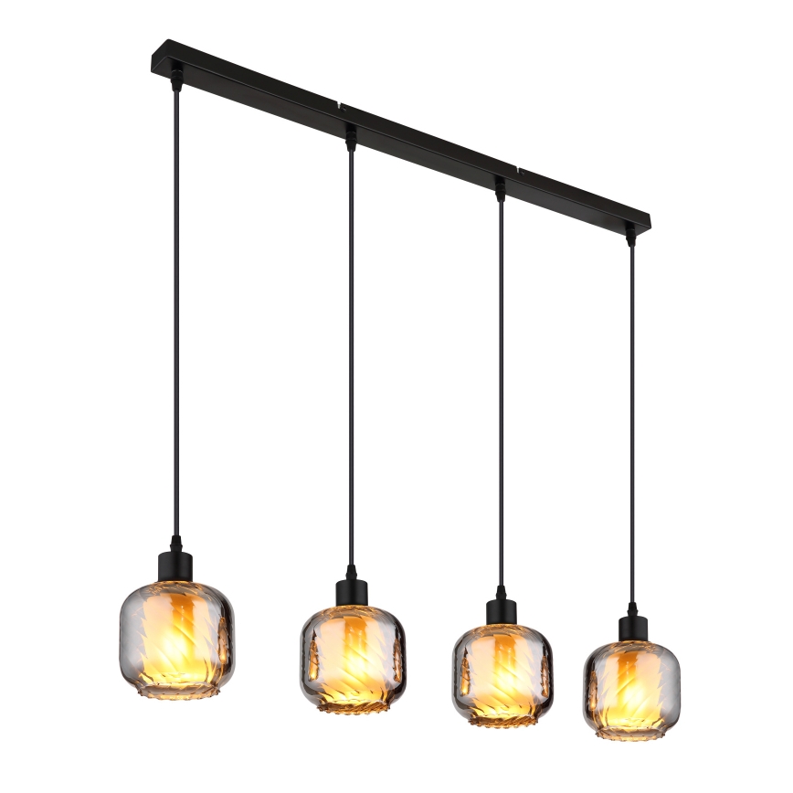 Globo - Ljuskrona med textilsladd 4xE27/25W/230V