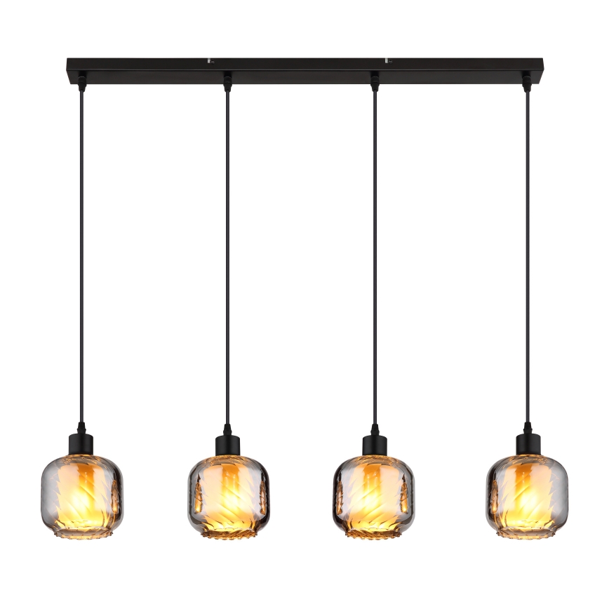 Globo - Ljuskrona med textilsladd 4xE27/25W/230V