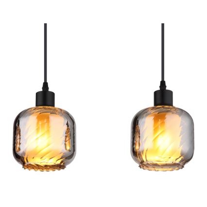 Globo - Ljuskrona med textilsladd 4xE27/25W/230V