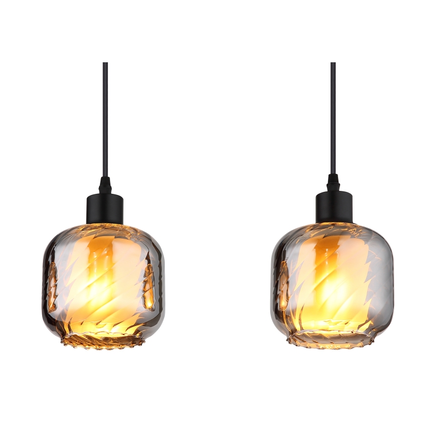 Globo - Ljuskrona med textilsladd 4xE27/25W/230V