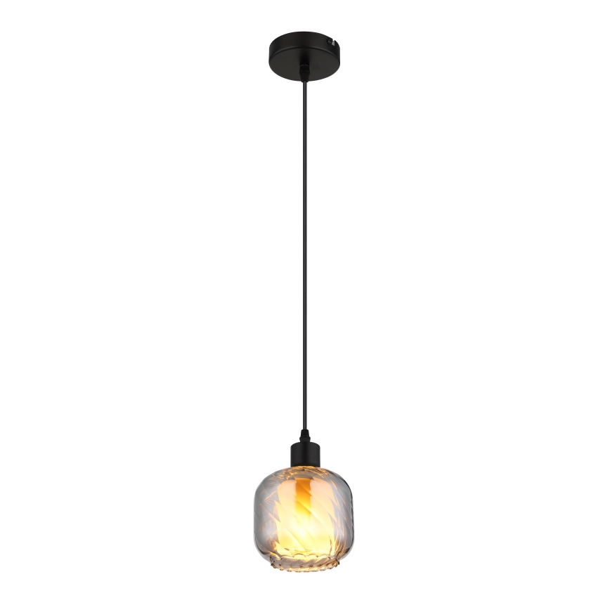 Globo - Ljuskrona med textilsladd 1xE27/25W/230V diameter 14 cm