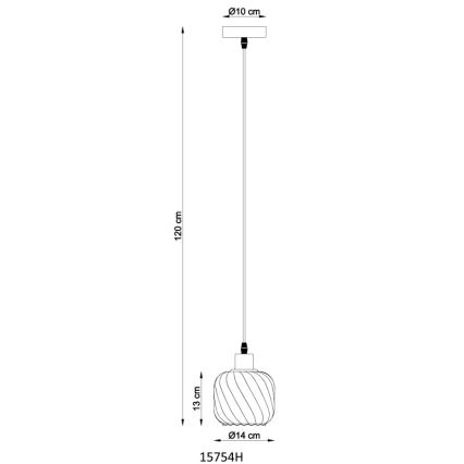 Globo - Ljuskrona med textilsladd 1xE27/25W/230V diameter 14 cm