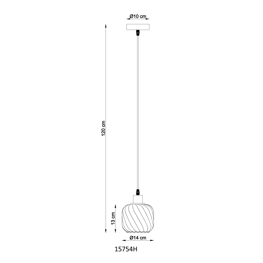 Globo - Ljuskrona med textilsladd 1xE27/25W/230V diameter 14 cm