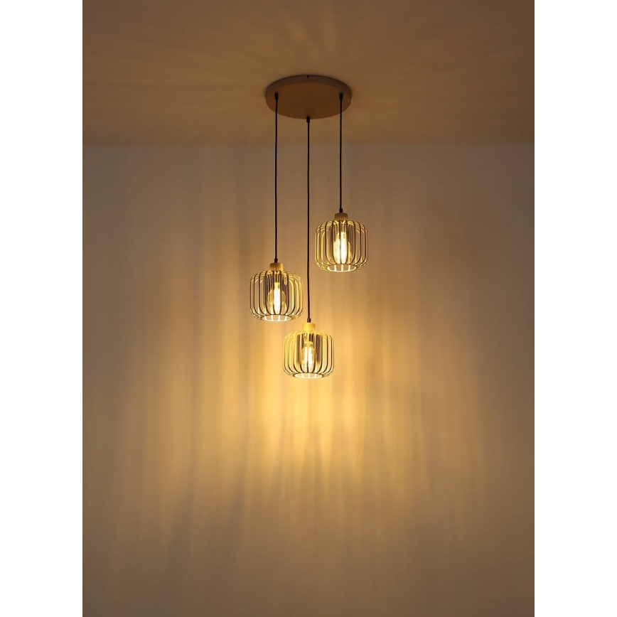 Globo - Taklampa med sladd 3xE27/40W/230V