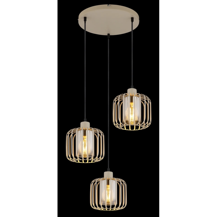 Globo - Taklampa med sladd 3xE27/40W/230V