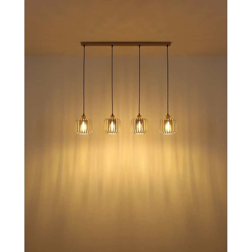 Globo - Taklampa på kabel 4xE27/40W/230V