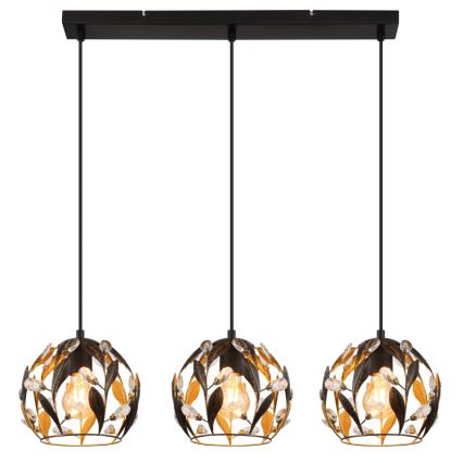 Globo - Pendellampa med kabel 3xE27/40W/230V