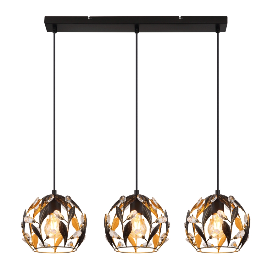 Globo - Pendellampa med kabel 3xE27/40W/230V