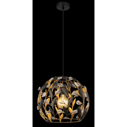 Globo - Ljuskrona med textilsladd 1xE27/40W/230V diameter 40 cm