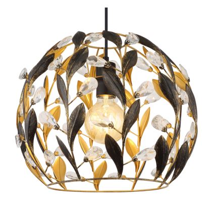 Globo - Ljuskrona med textilsladd 1xE27/40W/230V diameter 40 cm
