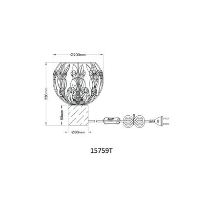 Globo - Bordslampa 1xE27/40W/230V