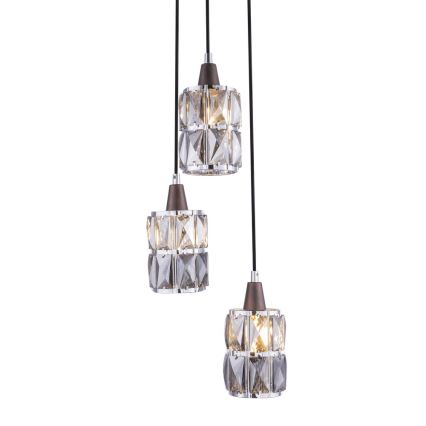 Globo 15761-3 - Kristallkrona med snöre WOLLI 3xE14/40W/230V