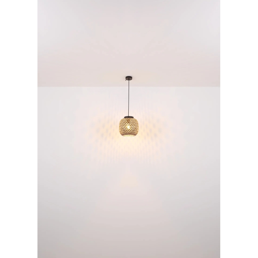 Globo 15766H1 - Ljuskrona med textilsladd COLLY 1xE27/15W/230V diameter 30 cm