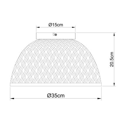 Globo - Fäst ljuskrona 1xE27/15W/230V Bambu