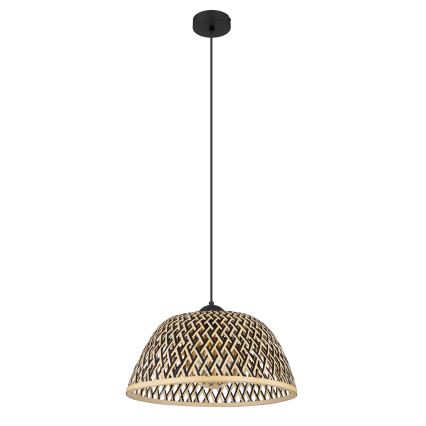 Globo - Ljuskrona med textilsladd 1xE27/15W/230V Bambu