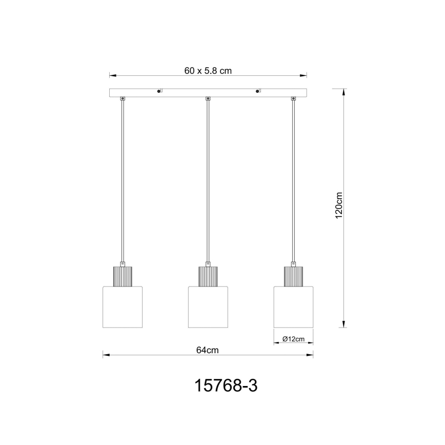 Globo - Hänglampa med kabel 3xE27/25W/230V