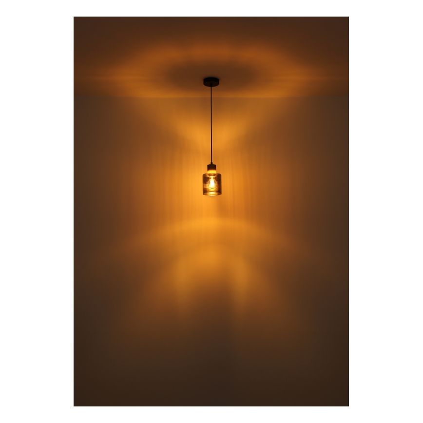 Globo - Pendellampa med kabel 1xE27/25W/230V Ø 12 cm