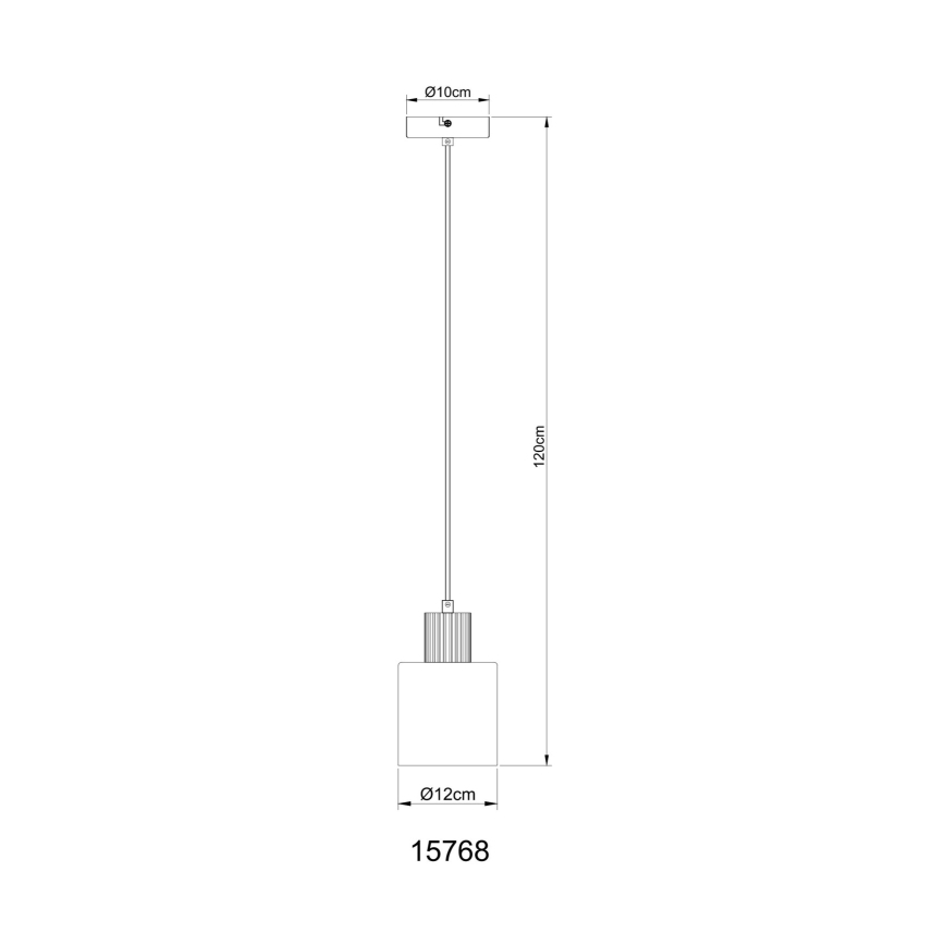 Globo - Pendellampa med kabel 1xE27/25W/230V Ø 12 cm