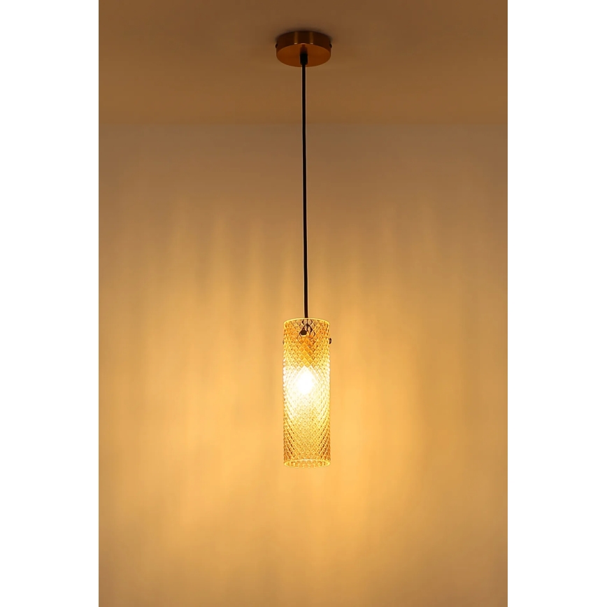 Globo - Ljuskrona med textilsladd 1xE14/40W/230V