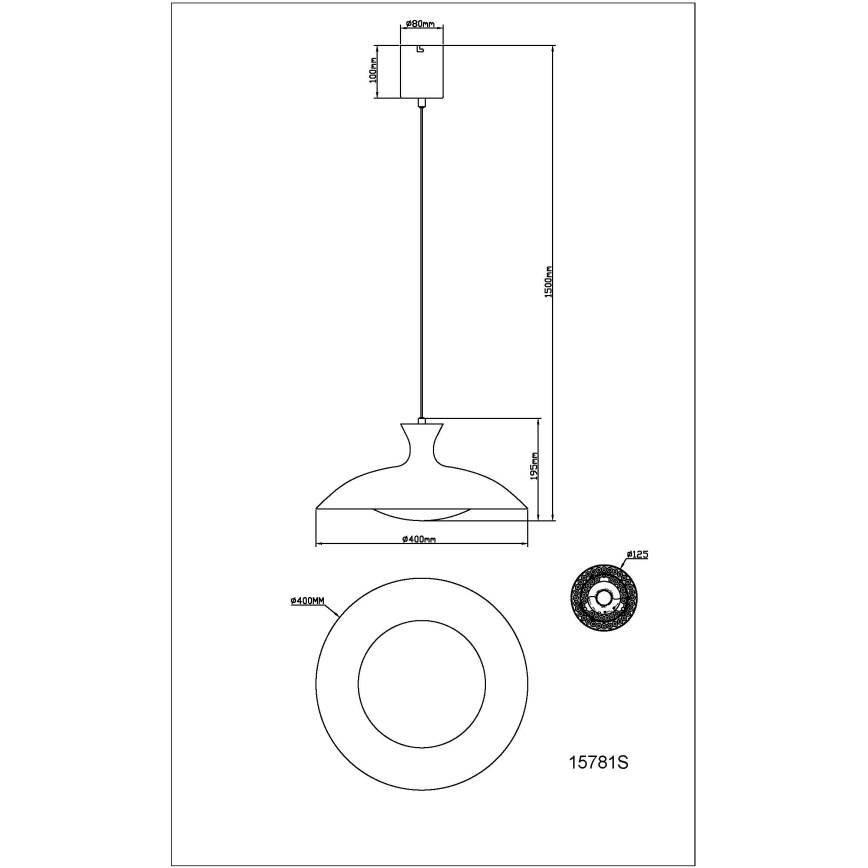Globo - LED-pendel med vajer LED/18W/230V 3000/4000/6000K