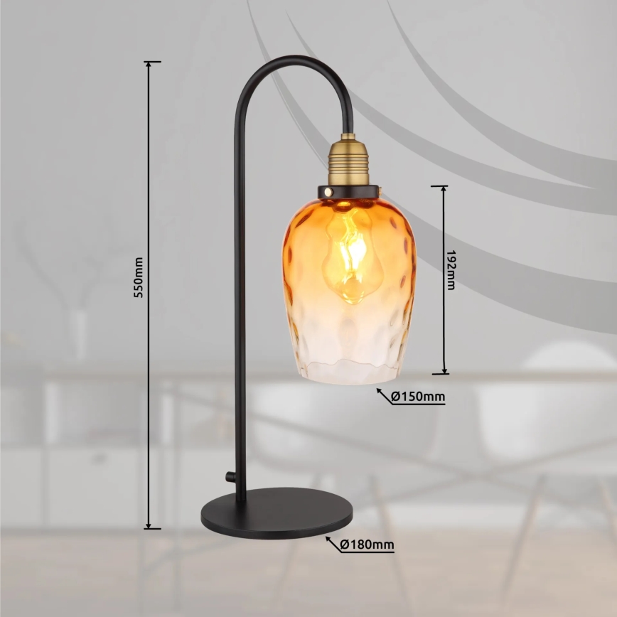 Globo - Bordslampa 1xE27/60W/230V orange