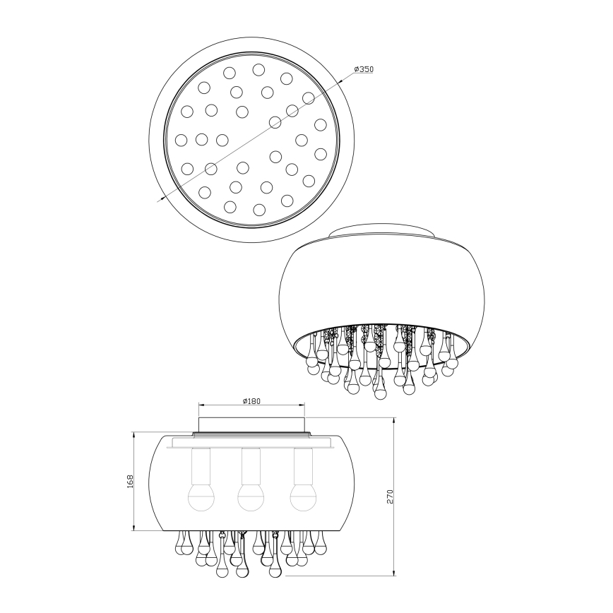 Globo 15809D - Takbelysning KALLA 5xE14/25W/230V