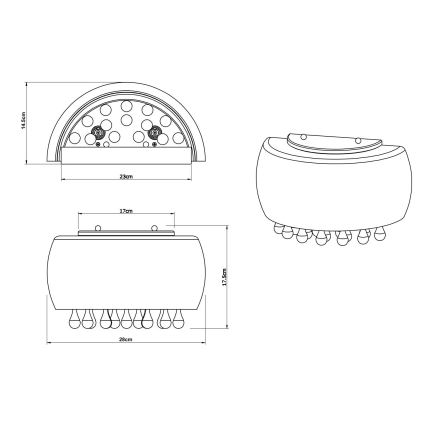 Globo 15809W - Väggbelysning KALLA 1xG9/28W/230V