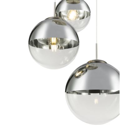 Globo - Ljuskrona med textilsladd 3xE27/40W/230V diameter 51 cm