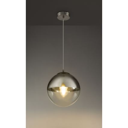 Globo - Ljuskrona med textilsladd 1xE27/40W/230V diameter 30 cm