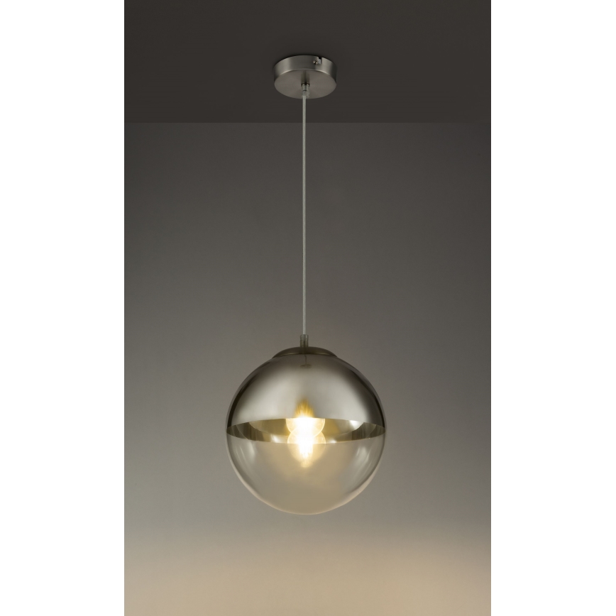 Globo - Ljuskrona med textilsladd 1xE27/40W/230V diameter 30 cm