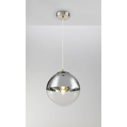 Globo - Ljuskrona med textilsladd 1xE27/40W/230V diameter 30 cm