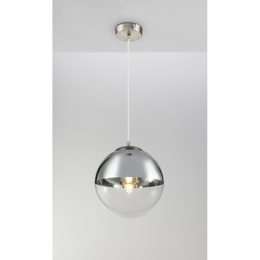 Globo - Ljuskrona med textilsladd 1xE27/40W/230V diameter 30 cm