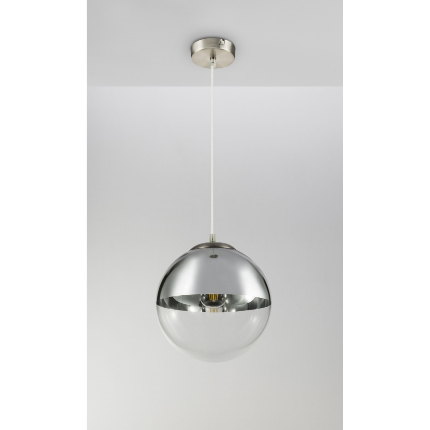 Globo - Ljuskrona med textilsladd 1xE27/40W/230V diameter 30 cm