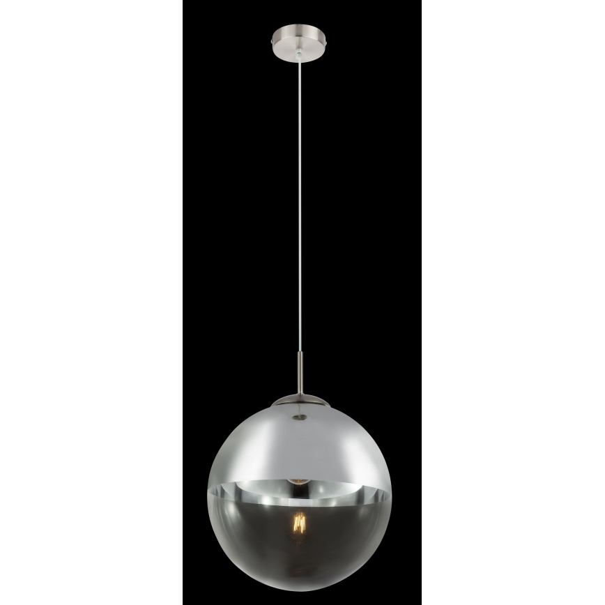 Globo - Ljuskrona med textilsladd 1xE27/40W/230V diameter 30 cm