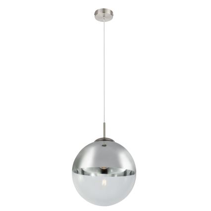 Globo - Ljuskrona med textilsladd 1xE27/40W/230V diameter 30 cm