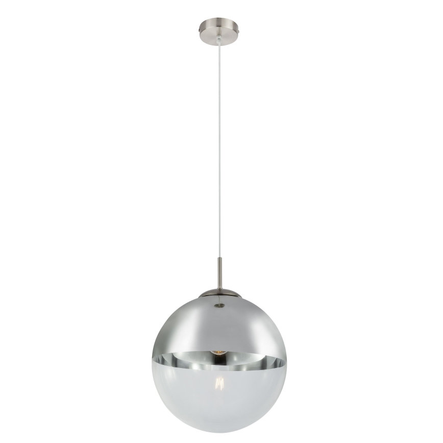 Globo - Ljuskrona med textilsladd 1xE27/40W/230V diameter 30 cm