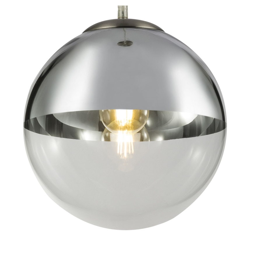 Globo - Ljuskrona med textilsladd 1xE27/40W/230V diameter 30 cm