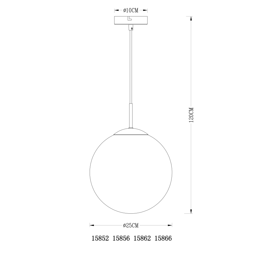 Globo - Ljuskrona med textilsladd 1xE27/40W/230V diameter 25 cm