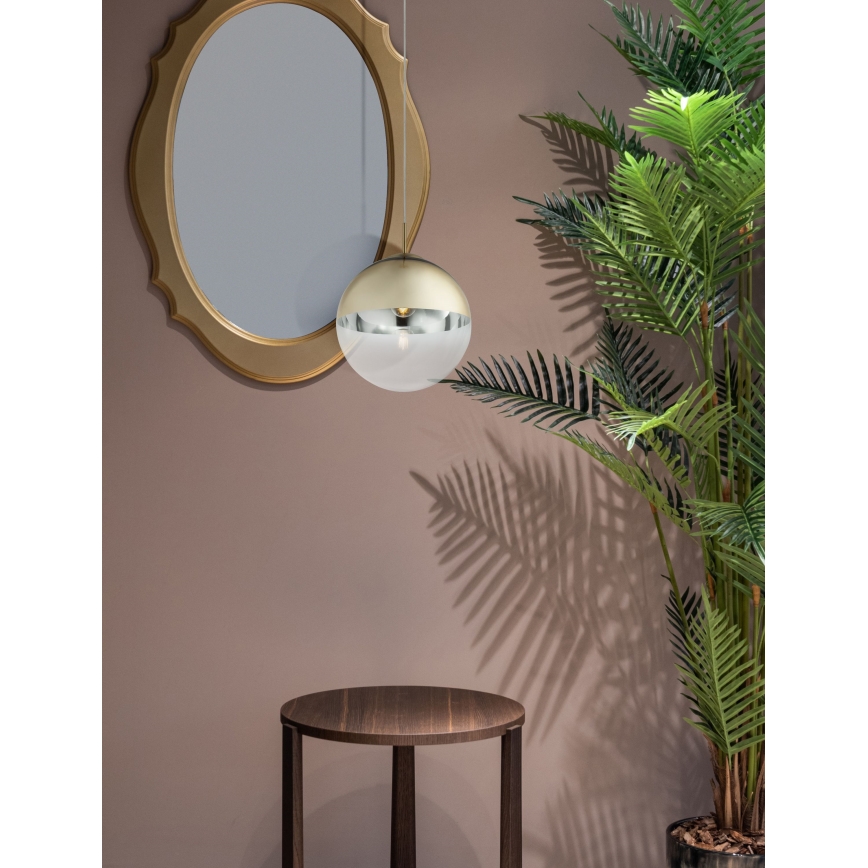 Globo - Ljuskrona med textilsladd 1xE27/40W/230V diameter 30 cm
