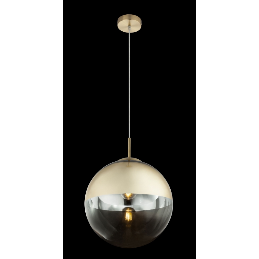 Globo - Ljuskrona med textilsladd 1xE27/40W/230V diameter 30 cm